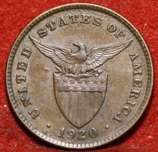 Circulated 1920 - S Philippines 1 Centavo Foreign Coin S/h photo