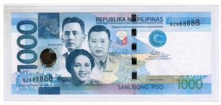 1000 Peso Bz 888888 2012 Philippines Ngc (generation Cu) Aquino Iii Solid photo