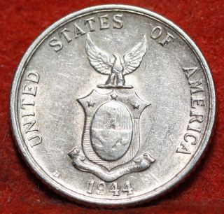 Circulated 1944 - D Philippines 20 Centavos Silver Foreign Coin S/h photo