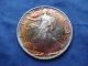 1986 Silver American Eagle With Orange And Green Full Obverse Toning Silver photo 1