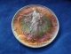 1986 Silver American Eagle With Orange And Green Full Obverse Toning Silver photo 2