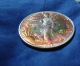 1986 Silver American Eagle With Orange And Green Full Obverse Toning Silver photo 4
