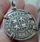 1718 Silver Spanish 2reales Treasure Cob Coin Pendant (not Atocha) Europe photo 11