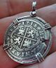 1718 Silver Spanish 2reales Treasure Cob Coin Pendant (not Atocha) Europe photo 1