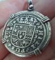 1718 Silver Spanish 2reales Treasure Cob Coin Pendant (not Atocha) Europe photo 2