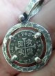 1762 Silver Spanish 1/2 Reales Treasure Cob Con Pendant (not Atocha) Europe photo 9