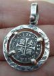 1762 Silver Spanish 1/2 Reales Treasure Cob Con Pendant (not Atocha) Europe photo 2