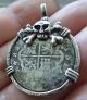 Silver Spanish Philipv Treasure Cob Coin Pendant 1700 ' S (not Atocha) Europe photo 9