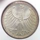 German Silver 1967 J 5 Mark Coin Germany photo 1