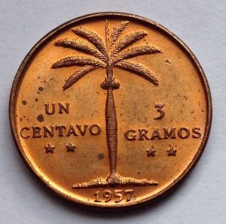L3 Dominican Republic Centavo,  1957 Unc//bu ? You Grade photo