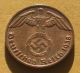 Old Coin Of Nazi Germany 1rp 1938e W/ Swastika Germany photo 1
