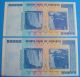 2008 Aa 100 Trillion Dollar Zimbabwe Currency Banknote / One Note / 2008 Aa Zim Africa photo 5
