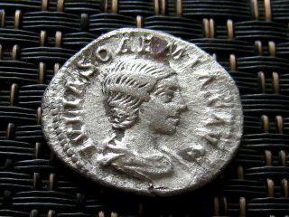 Silver Denarius Of Julia Soaemias Mother Of Elagabalus 220 Ad Ancient Roman Coin photo