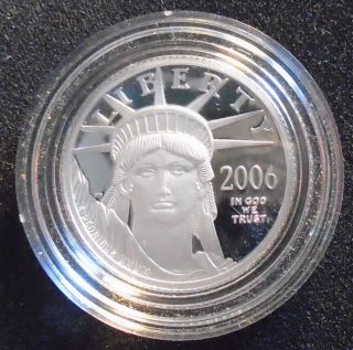 2006 - W Us $25 Dollars 1/4 Oz American Eagle Platinum Proof Coin photo