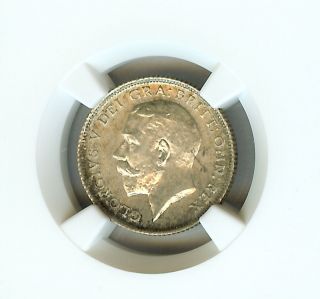 Great Britain 1924 Sixpence Ngc Ms64 photo