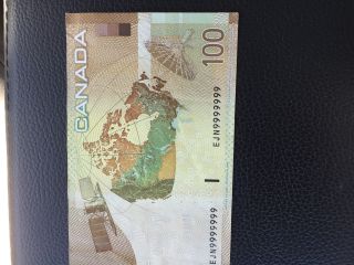 Canada $100 2004 2006 Borden Vf Canadian Currency Note Solid Numbers photo