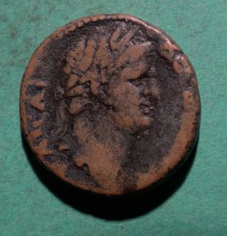 Tater Roman Provincial Ae19 Coin Of Titus Victory Judaea Capta Judaea photo