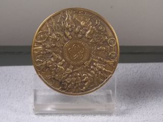 1976 American Revolution Bicentennial Large 3 3/4 Inch Calendar Bronze Medal photo