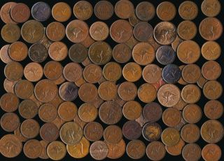 109 Old Australia Pennies & Half Pennies (many Dates) Hi - Res Scans photo