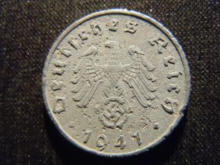 1941 - A - German - Ww2 - 5 - Reichspfennig - Germany - Nazi Coin - Swastika - World - Ab - 5539 - Cent photo