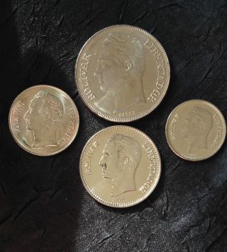 Venezuela 50 Centimos,  1,  2,  And 5 Bolivares Unc. ,  1990 photo