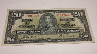 1937 Canadian Twenty Dollar Banknote.  Coyne / Towers photo