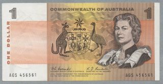 1 Dollar Australia Banknote,  N/d (1968),  Pick 37 - B photo