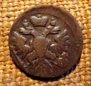 1 Old Coin Denga 1738 