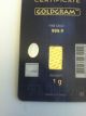 Goldgram 1g Igr Istanbul Gold Refinery Certificate 999.  9 Pure Gold Plastic Card Gold photo 3