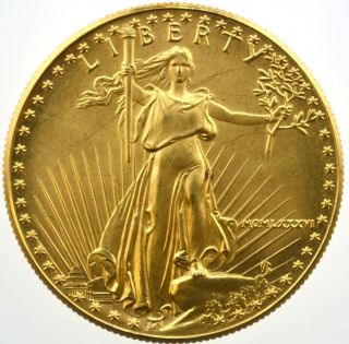 1986 American Eagle Gold $50 1 Oz Gold Bullion Coin First Year Issue photo