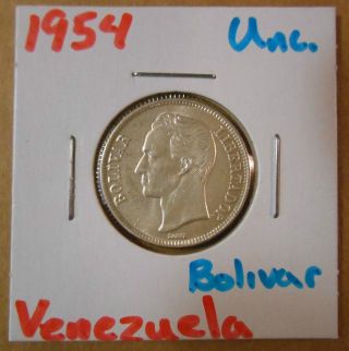 1954 Bolivar Venezuela.  835 /.  1342 Asw photo