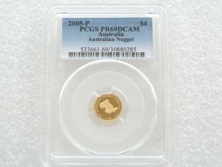 2005 Australia Nugget $4 Four Dollar Gold Proof Coin Pcgs Pr69 Dcam photo
