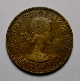Great Britain 1954 Half Penny Coin. . . . .  M72029 photo
