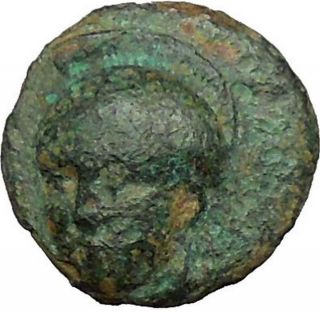 Authentic Ancient Greek Coin Of City In Asia Minor 350bc Athena Galley I34357 photo