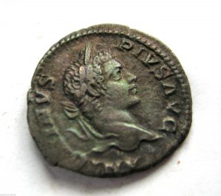 C.  198 A.  D British Found Caracalla Roman Period Imperial Silver Denarius Coin photo