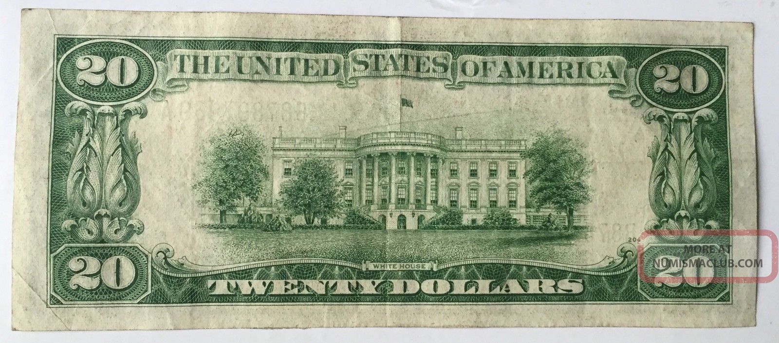 Old Vintage 1934 Twenty Dollar Bill 20 Federal Reserve Note York Ny
