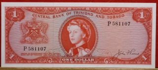 Uncirculated 1964 Trinidad & Tobago $1 Crisp Note P - 26a S/h photo