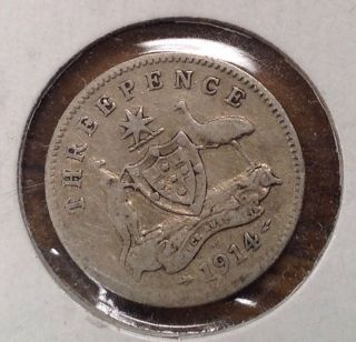 Australia Silver 1914 Three Pence photo