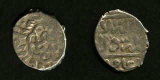 Cairo Egypt 1468 - 96 Unlisted Type Silver Islamic Coin Mamluk 1/2 Dirham Qa ' Itbay photo