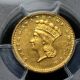 1873 $1 Gold Indian Princess,  Large Head,  Open 3,  Pcgs Au55 Gold photo 2