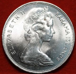 Uncirculated 1966 Bahamas Dollar Silver Foreign Coin S/h photo