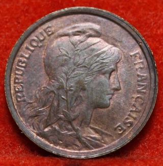 Circulated 1913 France 1 Centime Y58 Foreign Coin S/h photo