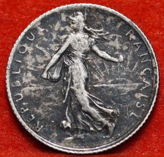 Circulated 1918 France Franc Silver Foreign Coin S/h photo