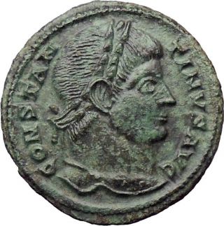 Constantine I The Great 328ad Ancient Roman Coin Military Camp Gate I30297 photo