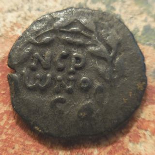 Coin Of Porcius Festus Procurator Of Judaea Under Nero,  59 - 62 Ad,  Prutah photo