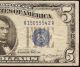1934 A $5 Dollar Bill Silver Certificate Blue Seal Note Paper Money Old Currency Small Size Notes photo 3