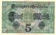 Xxx - Rare German 5 Mark Banknote Darlehnskassenschein 1917 Europe photo 1