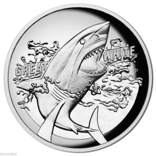 2015 Australia Great White Shark 1oz Silver High Relief Coin,  Gift photo