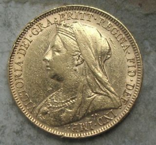 1894 Great Britain Victoria Gold Sovereign photo