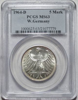 West Germany 1964 - D 5 Mark Pcgs Ms - 63 photo